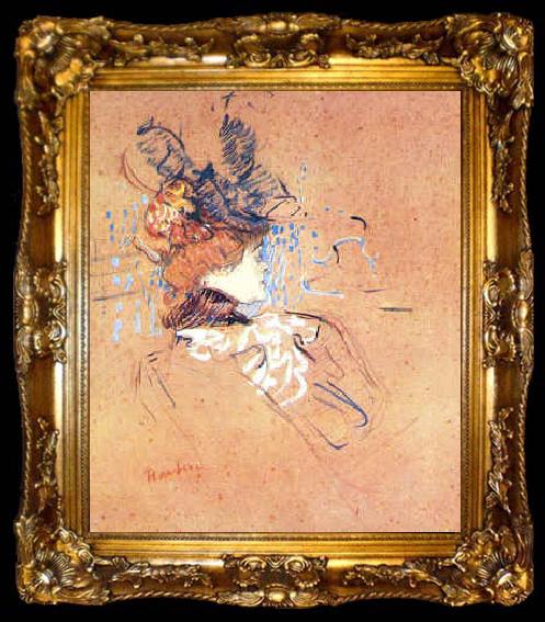 framed   Henri  Toulouse-Lautrec Profile of a Woman, ta009-2